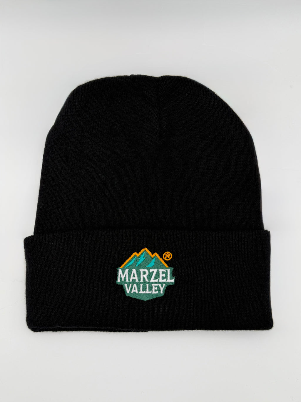 Schwarze Merino Strickmütze 100% Merinowolle von MarzelValley, zeitloses Design